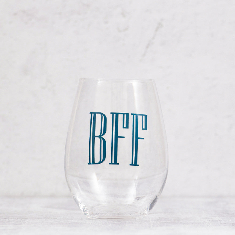BFF Affectionate Abbreviation Wine Glass