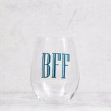 BFF Affectionate Abbreviation Wine Glass