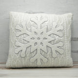 Cozy Snowflake Knit Pillow