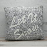 Cozy Let It Snow Knit Pillow