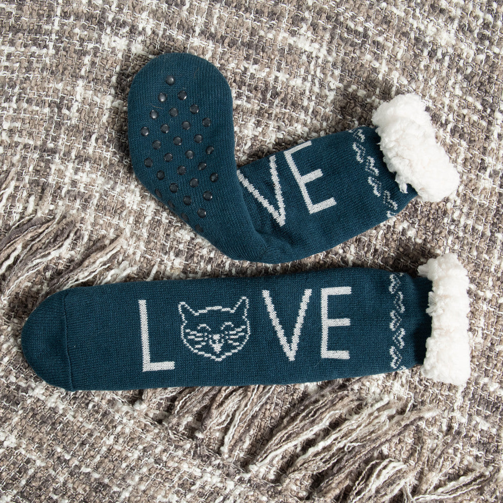 Kitty Love Slipper Socks