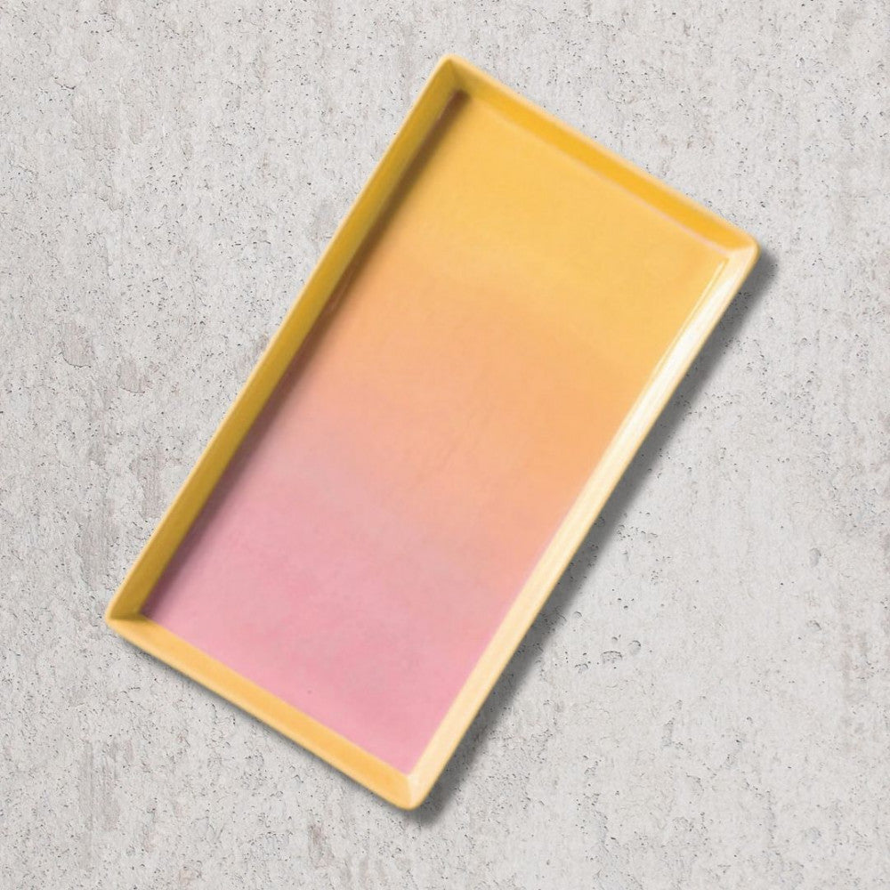 Ombre Sunset Yellow Trinket Tray