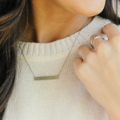 Faith Cross Bar Necklace