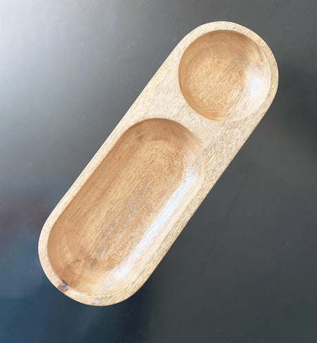 Wood Divided Serving Board