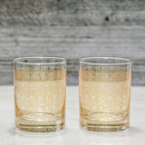 On the Rocks Art Deco Glasses - Set of 2