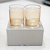 On the Rocks Art Deco Glasses - Set of 2