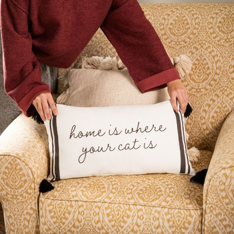 Home Is Where Your Cat Is Pillow