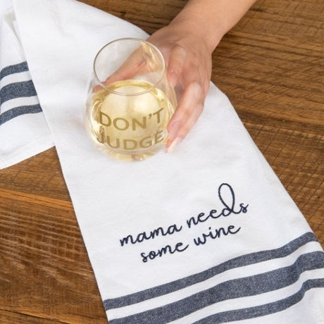Mama Needs Some Wine Tea Towel